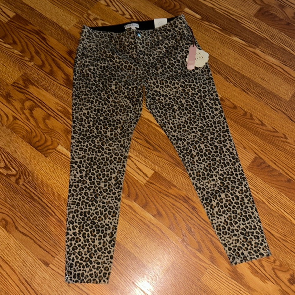 KNOX ROSE ANIMAL PRINT DESIGNER PANTS MISSES SIZE 16 NWT